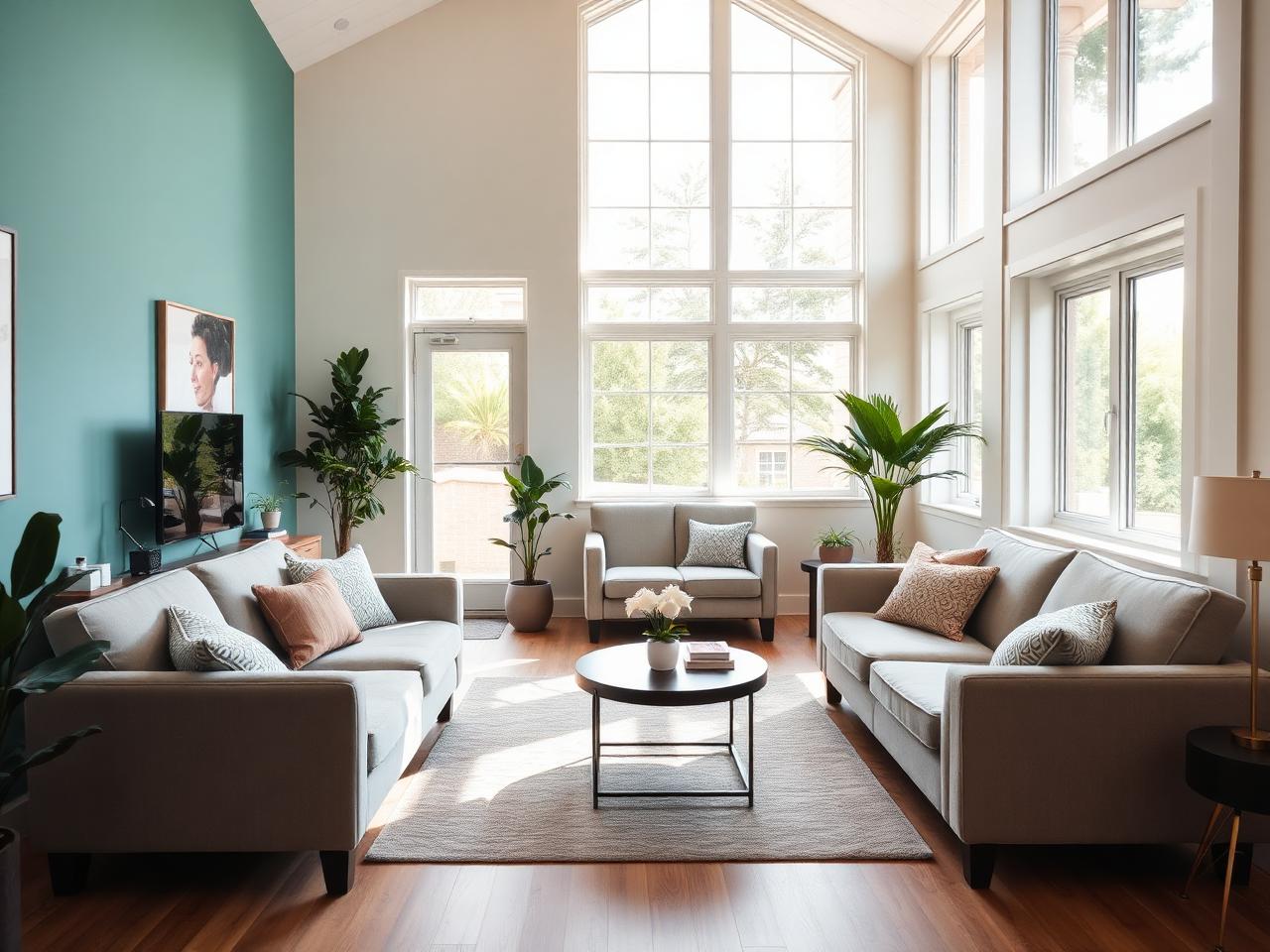 Bright, welcoming living room